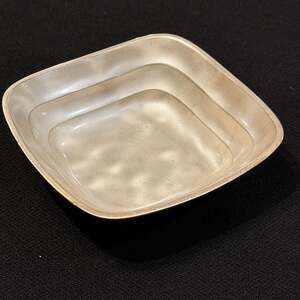 Vintage WMF Silver Plated Brass Square Hammered Trinket Bowl Made in Germany